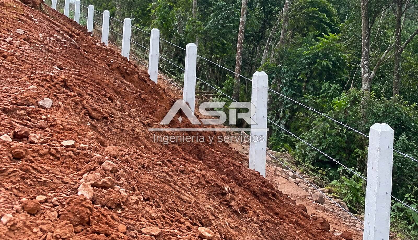 Personal de ASR Ingeniería y Servicios realizando trabajos de desbroce y limpieza en un derecho de vía